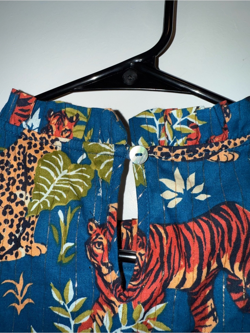 Printfresh | When in Doubt Ruffle Blouse | Feline Fatale | Tiger Print | Size L - Picture 10 of 16